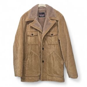 Vintage 1970's Westwind Sportswear Western Sherpa Lined Brown Barn Jacket.